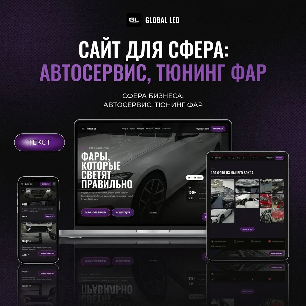 Сайт Global LED на устройствах