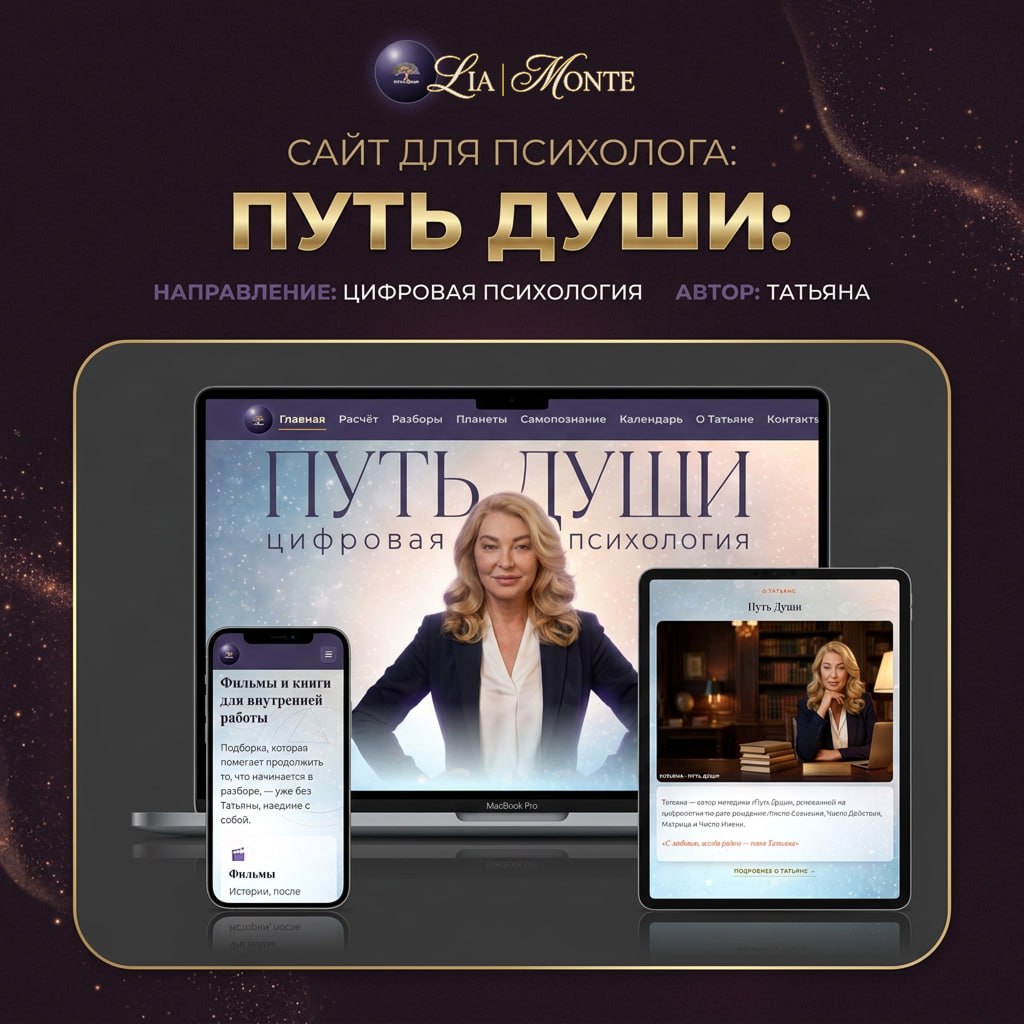 Сайт Путь Души на устройствах